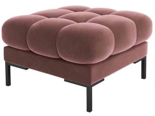 Růžová sametová podnožka MICADONI MAMAIA 60 x 60 cm MICADONI