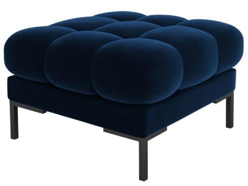 Královsky modrá sametová podnožka MICADONI MAMAIA 60 x 60 cm MICADONI