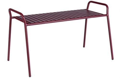 Červená kovová zahradní lavice Bizzotto Dalia 88 cm Bizzotto