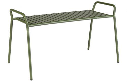 Zelená kovová zahradní lavice Bizzotto Dalia 88 cm Bizzotto
