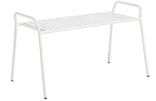Bílá kovová zahradní lavice Bizzotto Dalia 88 cm Bizzotto