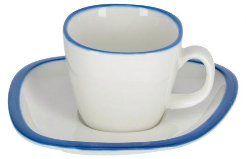 Malý bílo modrý porcelánový šálek a podšálek LaForma Odalin LaForma