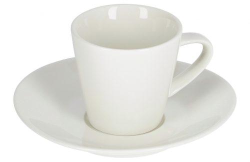 Malý bílý porcelánový šálek a podšálek LaForma Pierina Ø 12 cm LaForma