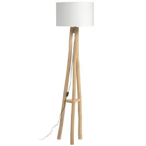 Bílá dřevěná stojací lampa LaForma Lucelia LaForma