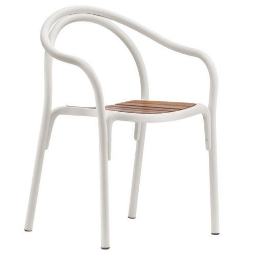 Bílá kovová zahradní židle Pedrali Soul Pedrali