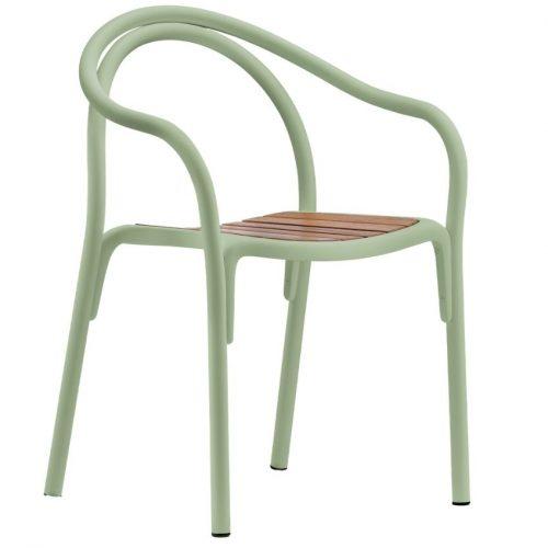Zelená kovová zahradní židle Pedrali Soul Pedrali