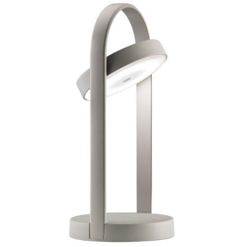 Stříbrná kovová bezdrátová stolní LED lampa Pedrali Giravolta 33 cm Pedrali