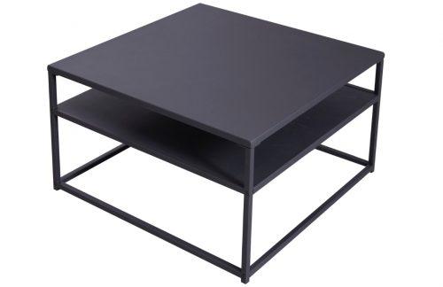 Moebel Living Černý kovový konferenční stolek Durma 70 x 70 cm Moebel Living