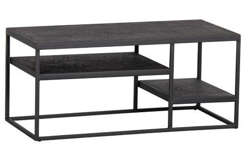 Hoorns Černý kovový konferenční stolek Fabe 90 x 45 cm Hoorns