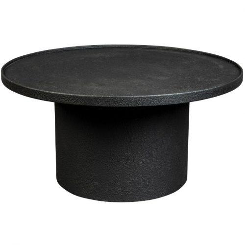 Černý kovový kulatý konferenční stolek DUTCHBONE WINSTON 70 cm Dutchbone
