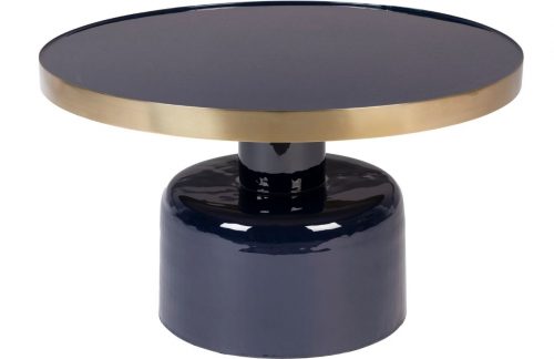 Modrý kovový konferenční stolek ZUIVER GLAM 60 cm Zuiver