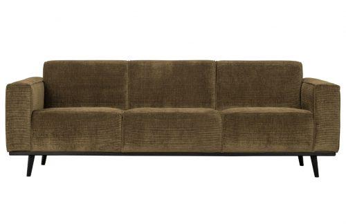 Hoorns Hnědá manšestrová třímístná pohovka Twilight 230 cm Hoorns