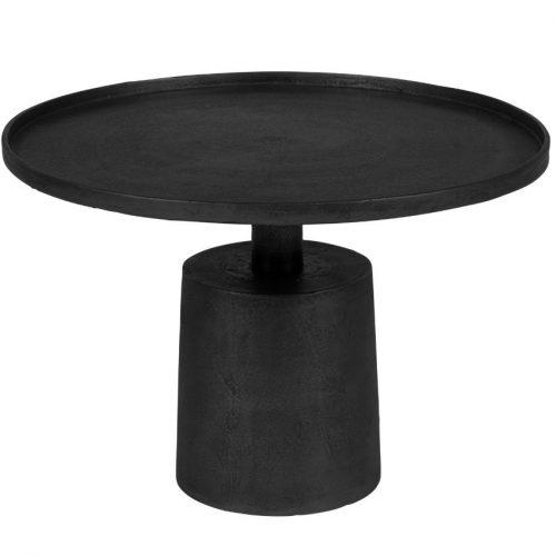 White Label Living Černý kovový kulatý konferenční stolek WLL MASON 60 cm White Label Living