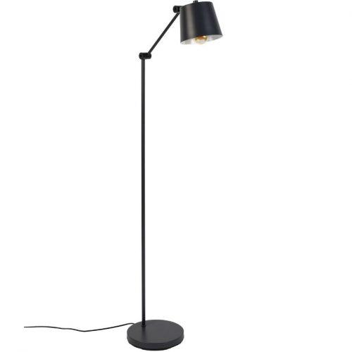 White Label Living Černá kovová stojací lampa WLL HAJO 124 cm White Label Living