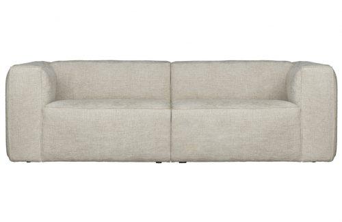 Hoorns Krémová látková třímístná pohovka Bearny 246 cm Hoorns