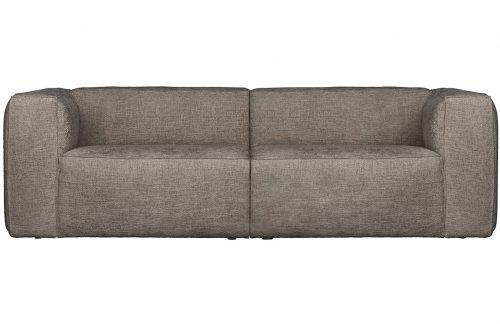Hoorns Hnědo šedá látková třímístná pohovka Bearny 246 cm Hoorns