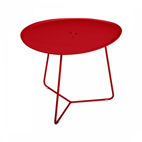 Makově červený kovový konferenční stolek Fermob Cocotte 44 x 55 cm Fermob