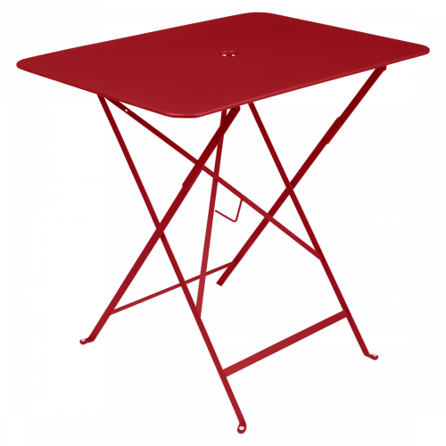 Makově červený kovový skládací stůl Fermob Bistro 57 x 77 cm Fermob