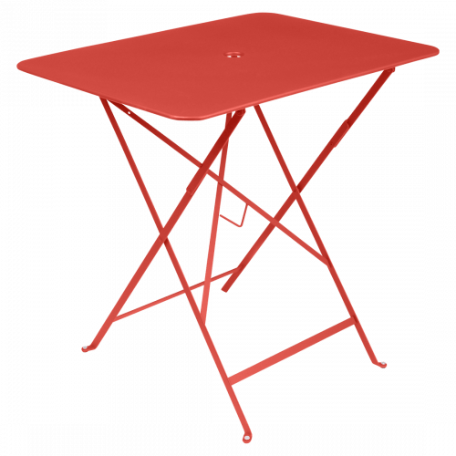 Oranžový kovový skládací stůl Fermob Bistro 57 x 77 cm Fermob