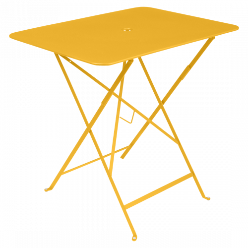 Medově žlutý kovový skládací stůl Fermob Bistro 57 x 77 cm Fermob