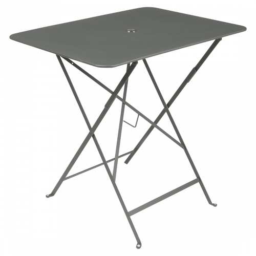 Šedo zelený kovový skládací stůl Fermob Bistro 57 x 77 cm Fermob
