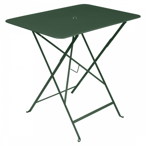 Tmavě zelený kovový skládací stůl Fermob Bistro 57 x 77 cm Fermob
