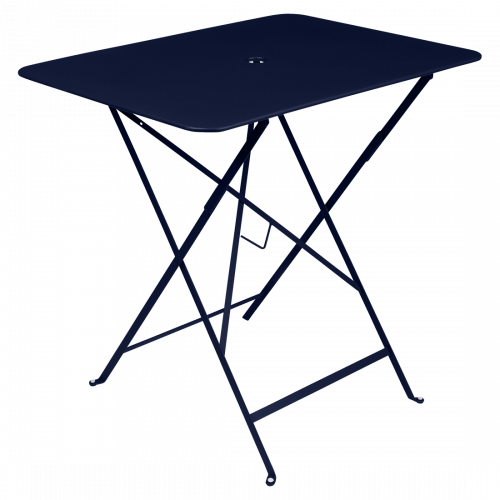 Tmavě modrý kovový skládací stůl Fermob Bistro 57 x 77 cm Fermob