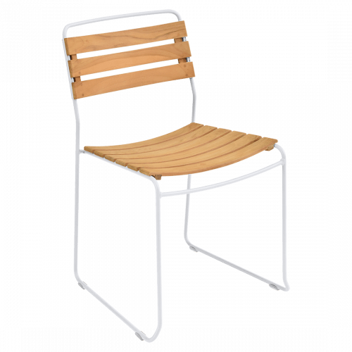 Bílá dřevěná stohovatelná zahradní židle Fermob Surprising Fermob