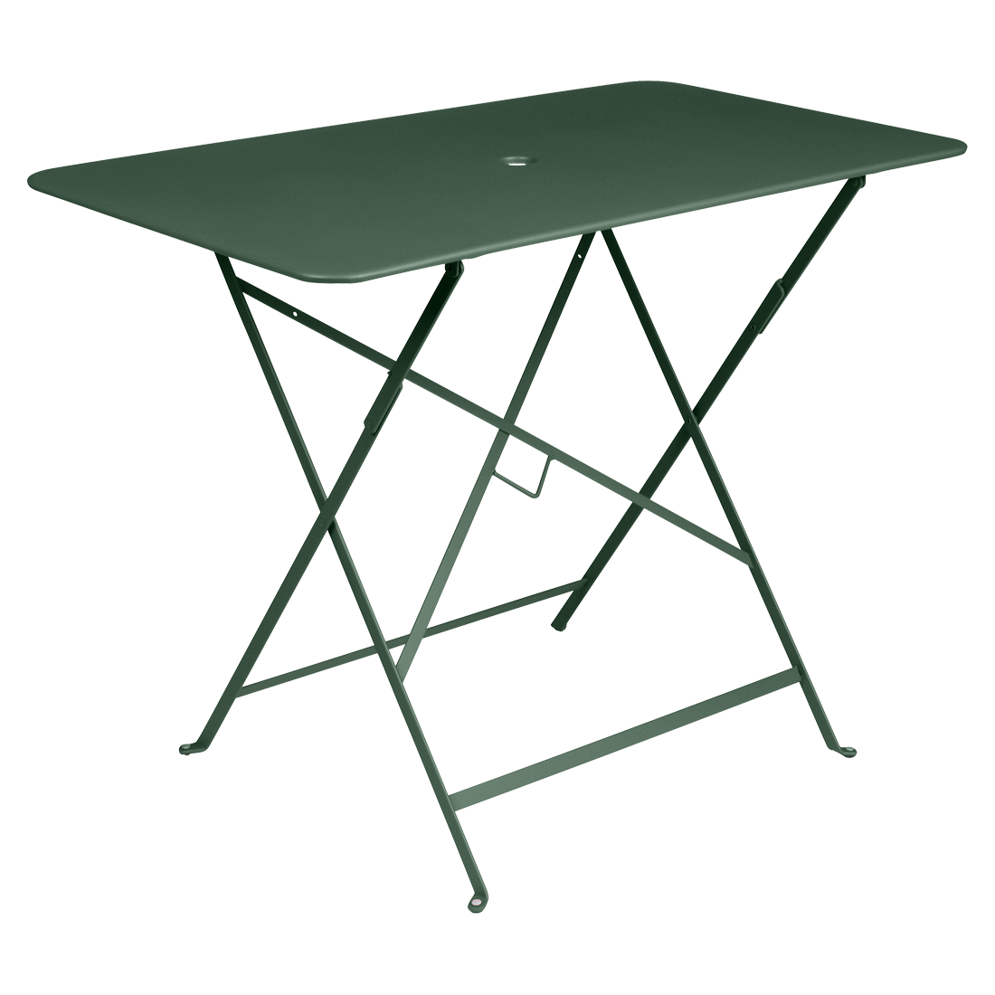 Tmavě zelený kovový skládací stůl Fermob Bistro 97 x 57 cm Fermob