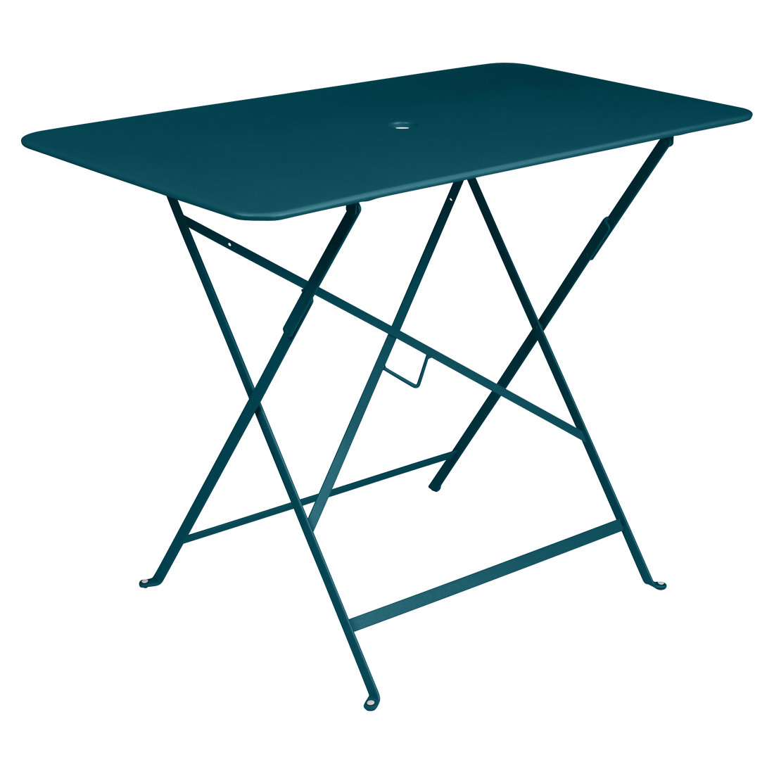 Modrý kovový skládací stůl Fermob Bistro 97 x 57 cm Fermob
