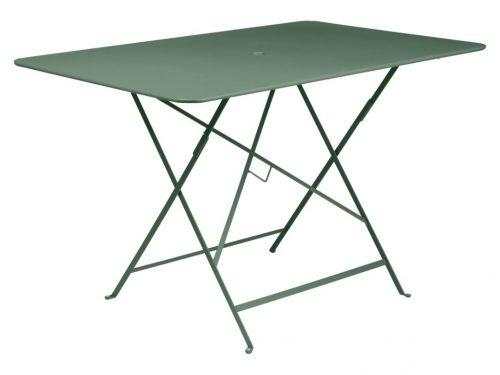 Tmavě zelený kovový skládací stůl Fermob Bistro 117 x 77 cm Fermob