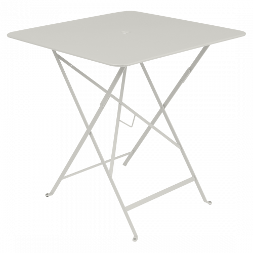 Světle šedý kovový skládací stůl Fermob Bistro 71 x 71 cm Fermob