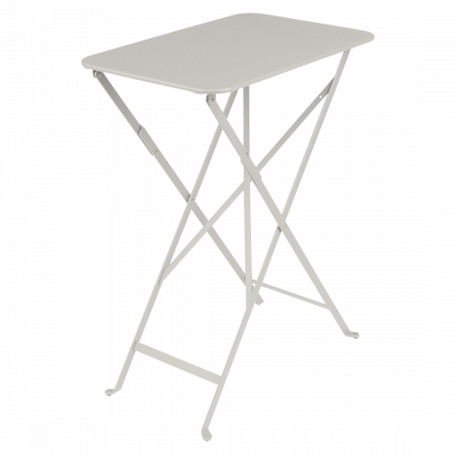 Světle šedý kovový skládací stůl Fermob Bistro 37 x 57 cm Fermob