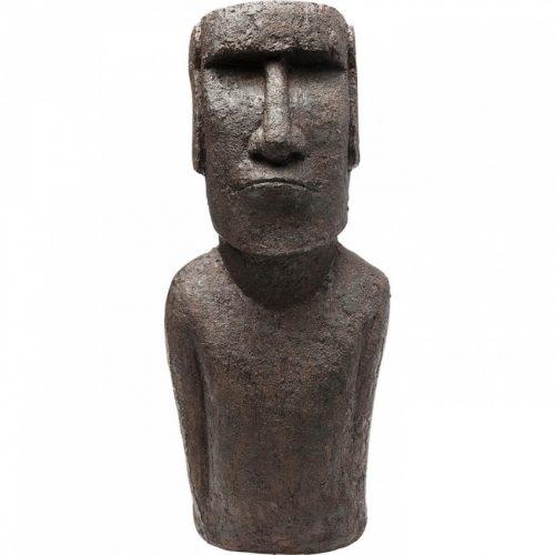 KARE DESIGN Hnědá soška Hlava Moai Velikonoční Ostrovy 80 cm KARE DESIGN