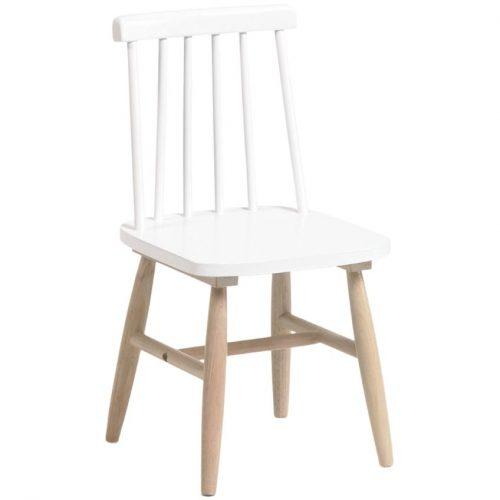 Bílá dřevěná dětská jídelní židle LaForma Kristie LaForma