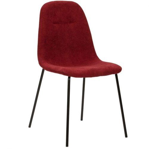 Červená látková jídelní židle Marckeric Renne Marckeric