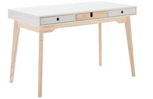Bílý dřevěný psací stůl Marckeric Kiara 120 x 60 cm Marckeric