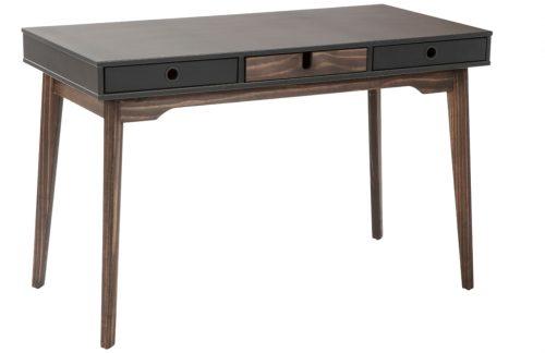 Antracitově šedý dřevěný psací stůl Marckeric Kiara 120 x 60 cm Marckeric