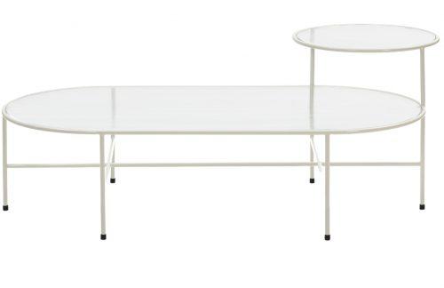 Krémově bílý kovový konferenční stolek Teulat Nix 120 x 60 cm Teulat