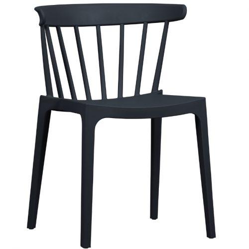 Hoorns Inkoustově modrá plastová jídelní židle Marbel Hoorns