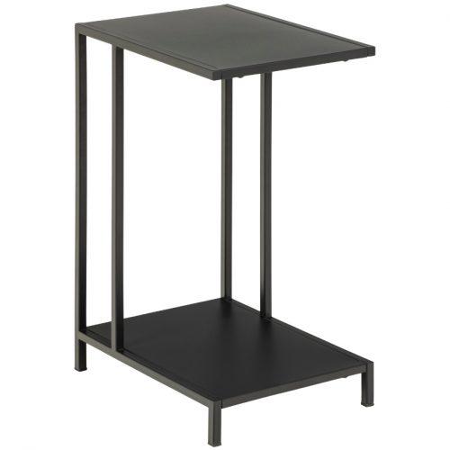 SCANDI Černý kovový odkládací stolek Renna 30 x 40 cm SCANDI