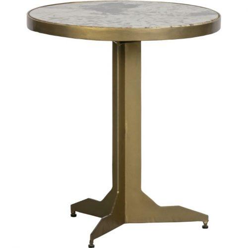 Hoorns Zlatý mramorový odkládací stolek Arnav 45 cm Hoorns