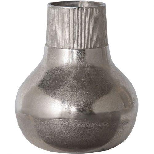 Hoorns Stříbrná kovová váza Kymani XL Hoorns