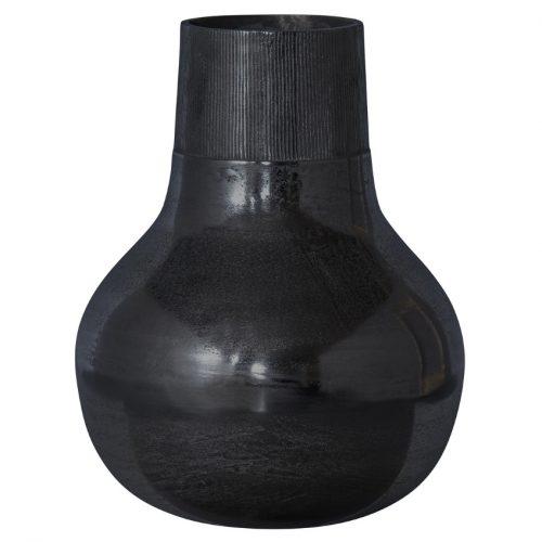 Hoorns Černá kovová váza Kymani XL Hoorns