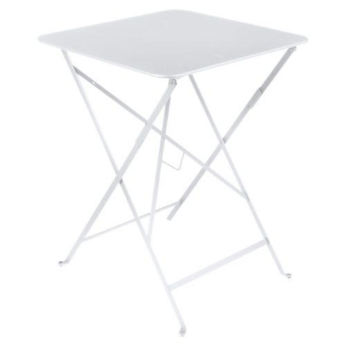 Bílý kovový skládací stůl Fermob Bistro 57 x 57 cm Fermob