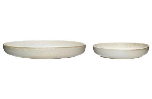 Sada dvou bílých keramických talířů Hübsch Snomine Hübsch