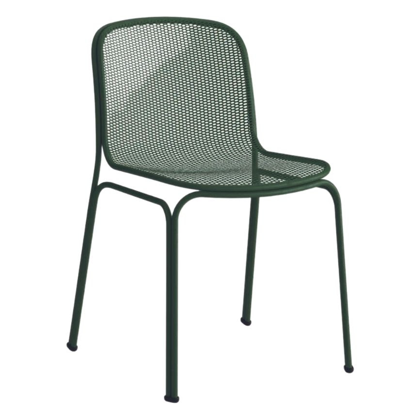 Tmavě zelená kovová zahradní židle COLOS VILLA 1 COLOS