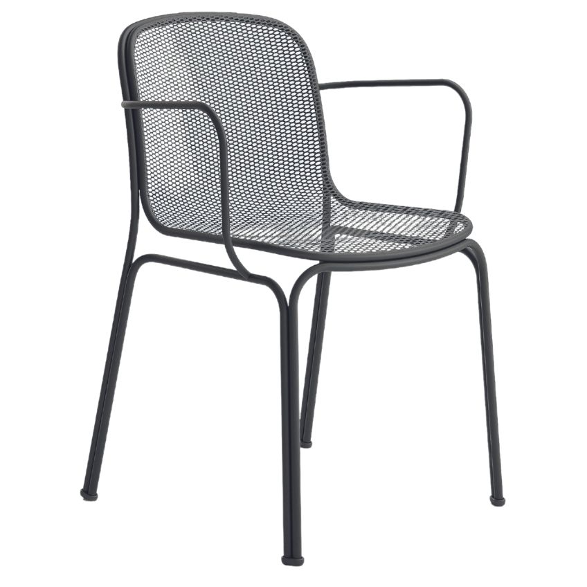 Černá kovová zahradní židle COLOS VILLA 2 COLOS