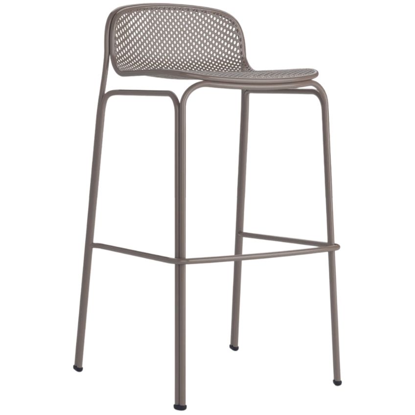 Šedá kovová zahradní barová židle COLOS VILLA 3A 75 cm COLOS
