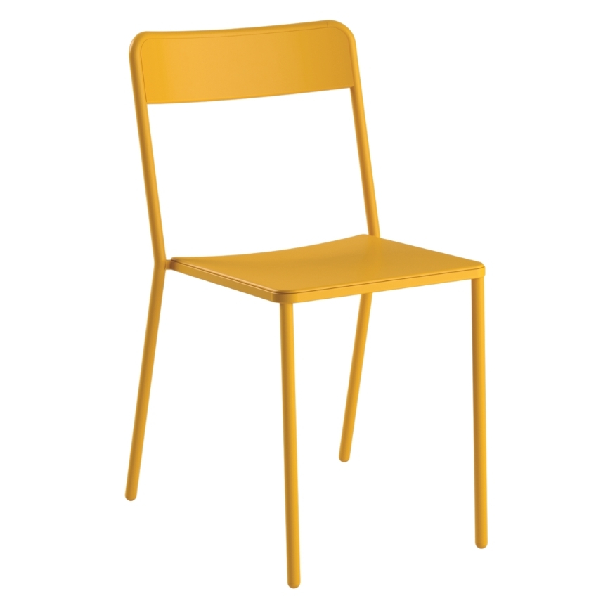 Hořčicově žlutá kovová zahradní židle COLOS C 1.1/1 COLOS
